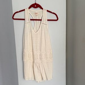 Mossimo Supply Co. Cream Racerback Tank